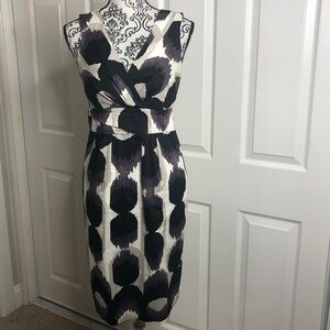 Boden Criss Cross Geometric Print Dress Sleeveless 4R